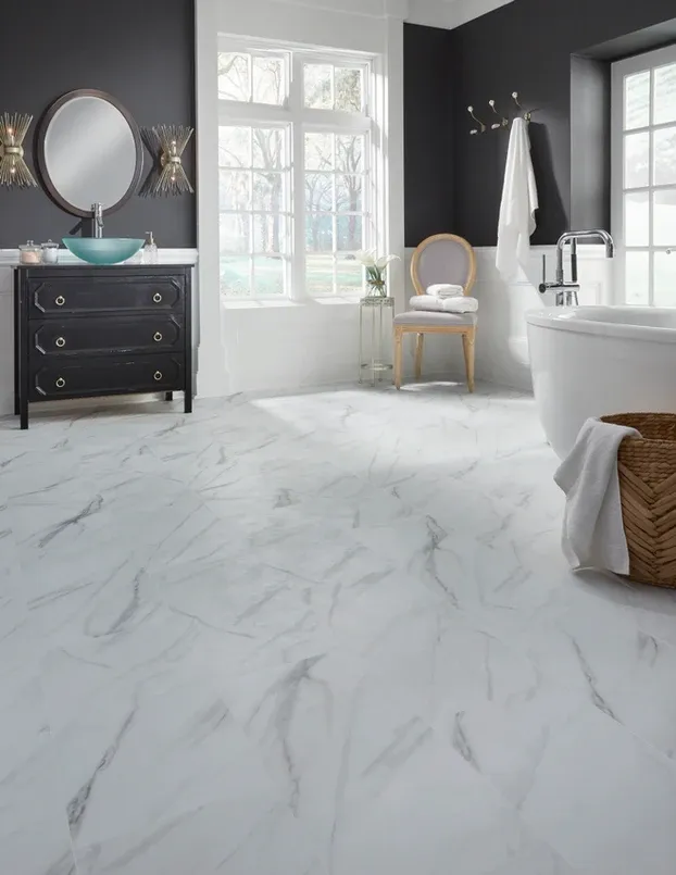 marble floor bathroom